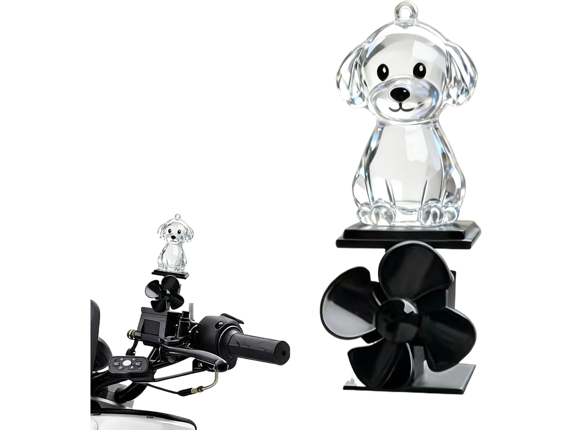 Figuritas De Perros En Miniatura, Decoración Luminosa Con Temática De Motocicletas, Figuritas De Animales Impulsadas