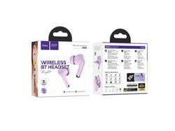 Auriculares Inalámbricos Reducción Ruido Incorporadomicrófono Control Táctil Estéreo YIZHOOD Bluetooth Morado