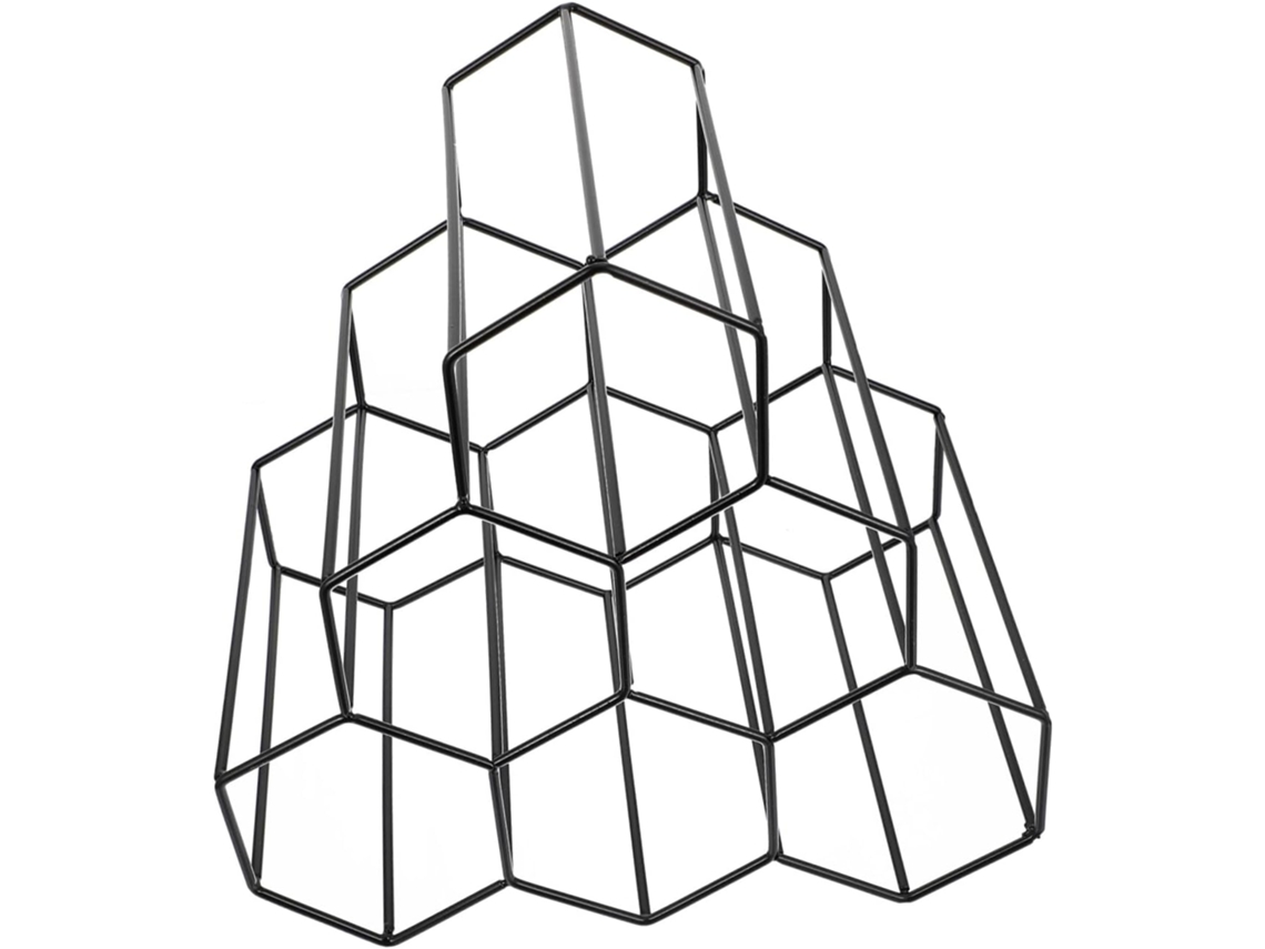 Soporte Para Botellas De Cocina De Metal Pp Hexagonal Con Diseño De Panal.