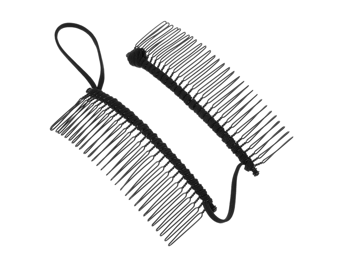 Pente Lateral, Grampos Laterais Elaborados, Grampos Em Forma De Banana, Penteado De Coque Para Mulher.