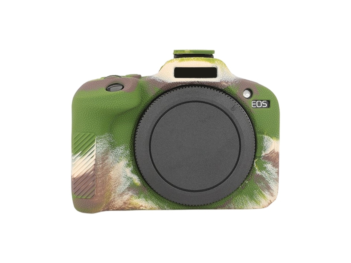 Funda protectora de silicona suave para Canon Eos R100 con textura de lichi y camuflaje Zruxe