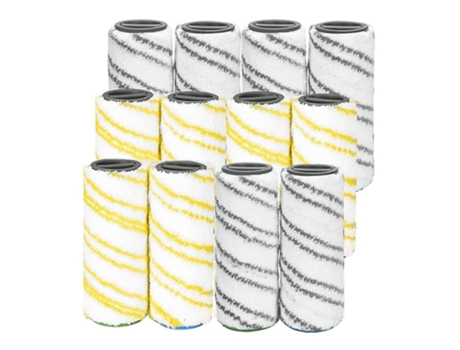 Conjunto de 12 peças de rolos para limpador de chão elétrico karcher fc7 fc5