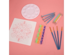 Kit De Herramientas De Pintura Diy De 26 Piezas Para Decoración De Uñas Y Manualidades Con Pinceles Y Moldes.