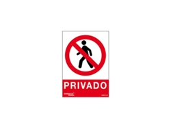 Señal De Adhesión. Blanco Privado 100x150mm Rd46669 Normaluz