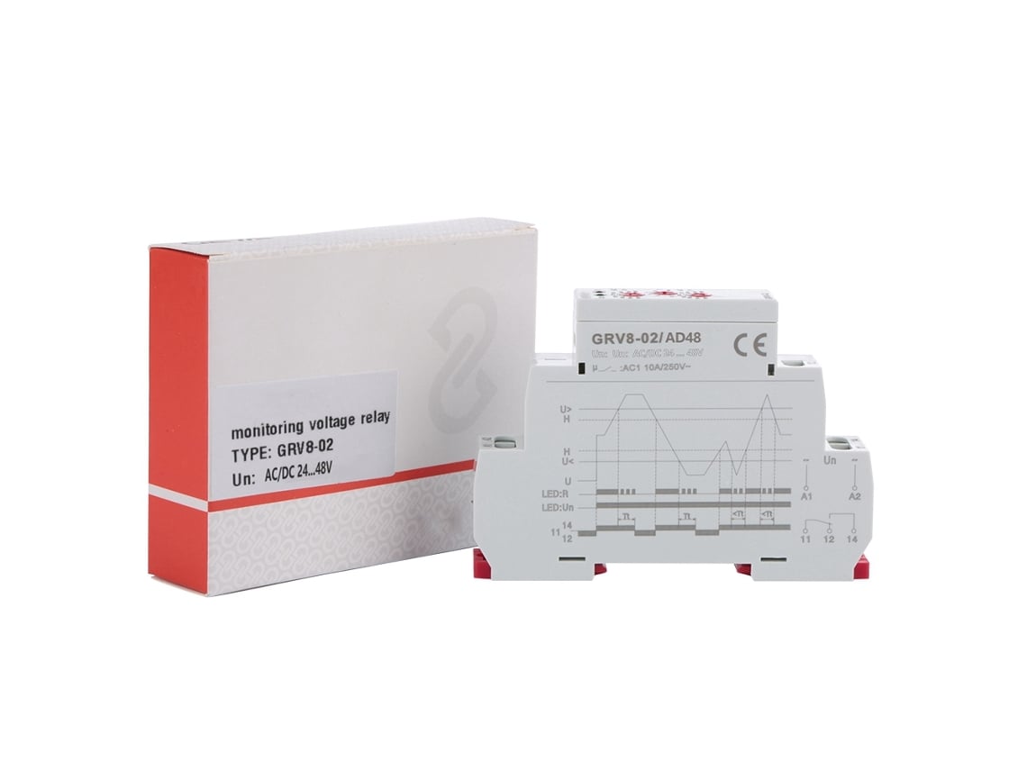 Veloriskku-relé De Controle E Monitoramento De Tensão Monofásico Com Proteção Contra Sobrevoltagem Grv8-02