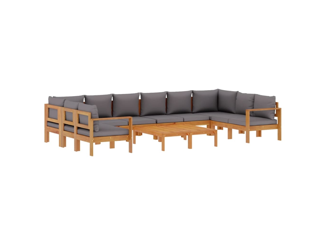 Maison Exclusive - Set De Sofás De Jardín Con Cojines 8 Pzas Madera Maciza Acacia