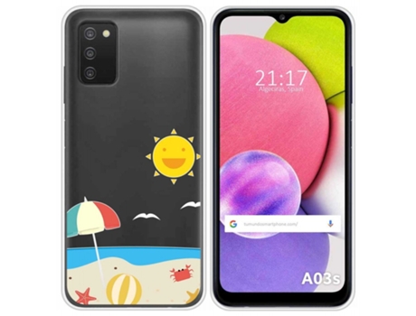 Carcasa Samsung Galaxy A03s TUMUNDOSMARTPHONE Dibujos Transparente Multicolor