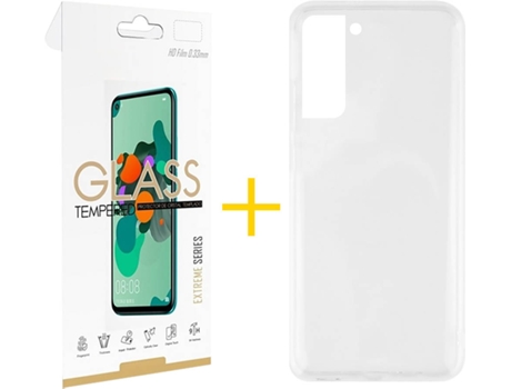 Carcasa + Protector de Pantalla para Samsung Galaxy S22 5G SKYHE Transparente Claro