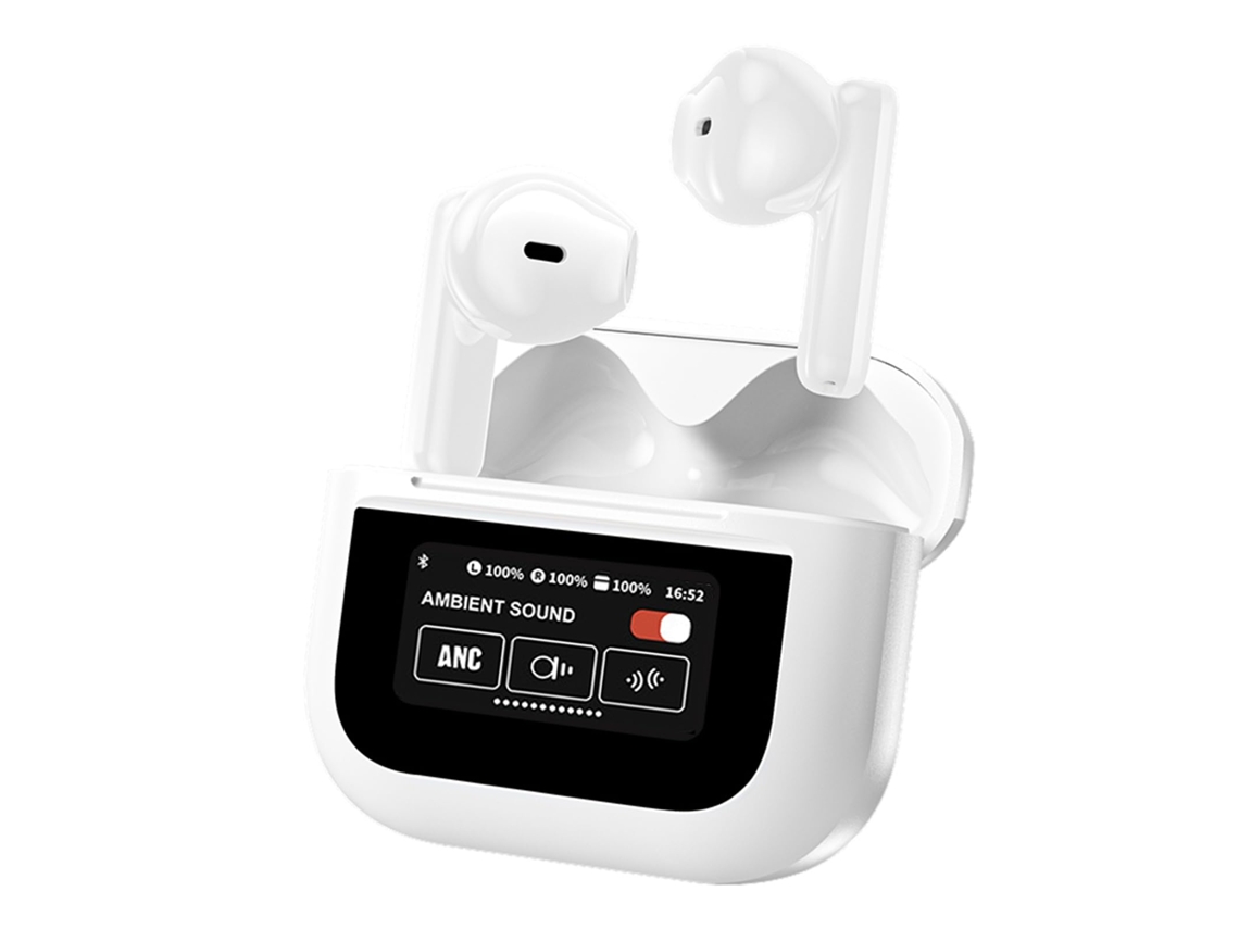 Auriculares inalámbricos táctiles HiFi estéreo para llamadas, Bluetooth, color blanco