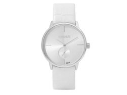 Reloj De Pulsera Ultradelgado Para Estudiantes Con Correa De Pu, Movimiento De Cuarzo, Para Hombre, Blanco, A La Moda.