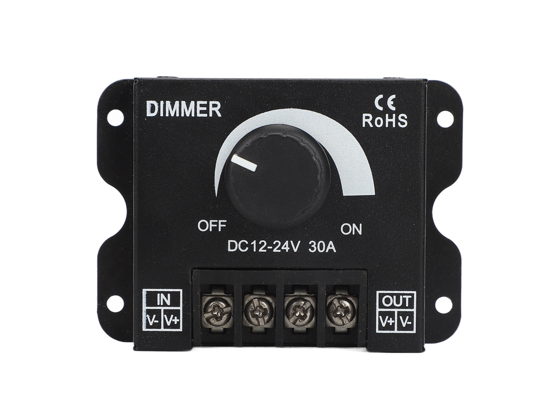 Regulador De Intensidad Led De Un Solo Canal Con Ajuste Continuo Y Disipación De Calor, Dc 12-24v Para Tiras De Luces Led.