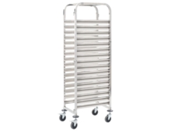 Carrito De Cocina 16 Bandejas Acero Inoxidable 38x55x163 Cm