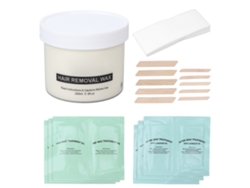 Kit De Cera Depilatoria Microondas Para Brazos Y Piernas Con Toallitas Y Aplicador 240ml