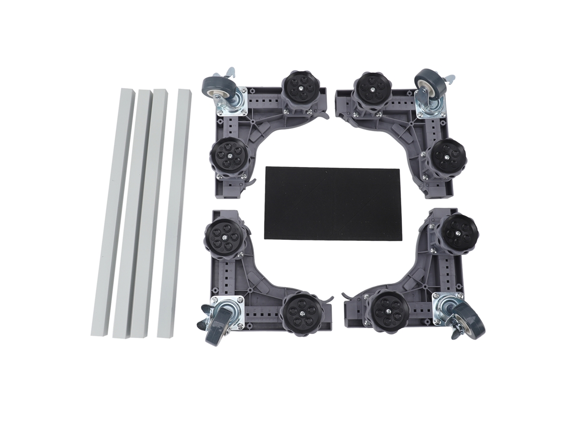 Base Móvil Ajustable Con Ruedas Y Freno Para Frigorífico, Lavadora Y Electrodomésticos.