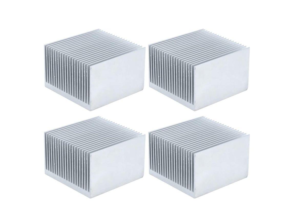Disipador De Calor De Cpu De Aluminio De 4 Piezas, 60 X 39 Mm, Con Respaldo Adhesivo.