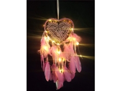2026-atrapasueños Corazón Linjou Con Luz Led, Decoración Boho Artesanal Para Parejas Y Bodas