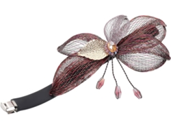 Presilha De Cabelo Elegante Em Fio De Cobre Com Nó E Strass