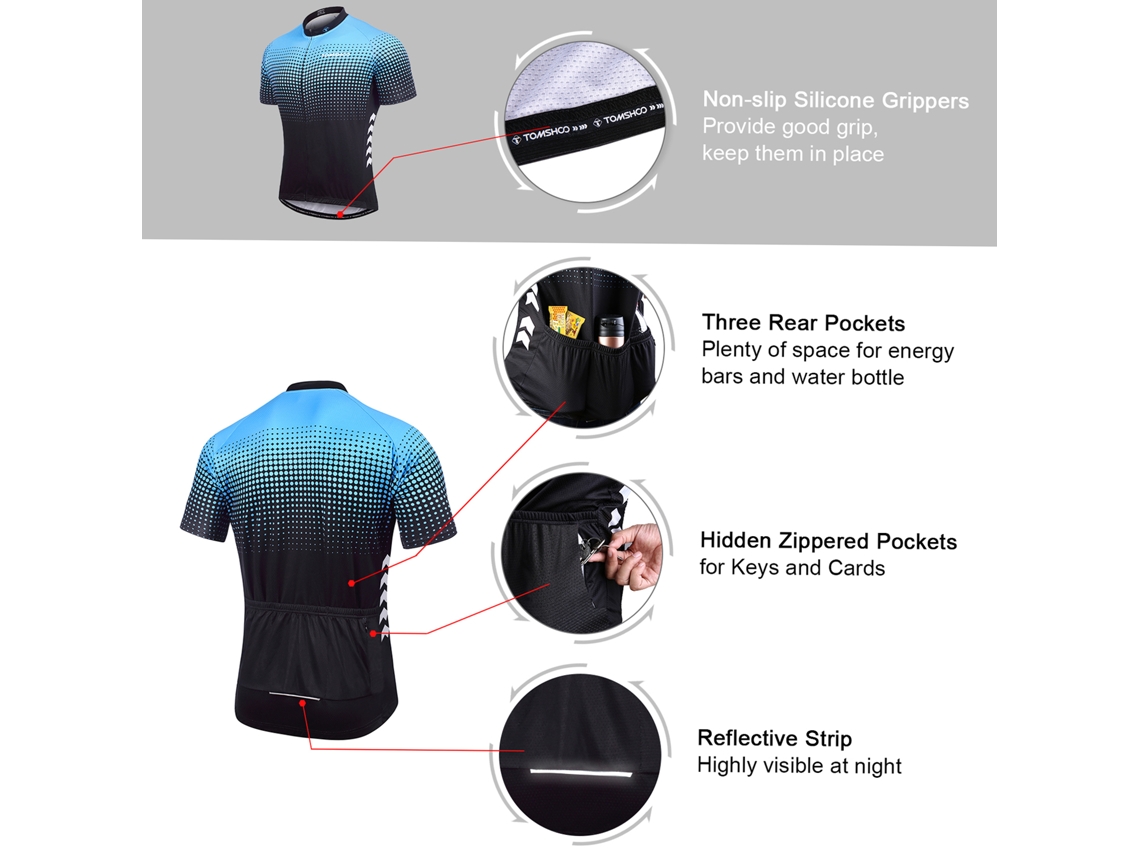 Conjunto De Traje Corto De Verano Para Hombre Con Jersey Y Pantalones Cortos De Ciclismo Con Almohadillas 5d Gel, Rápido Secado Y Transpirable