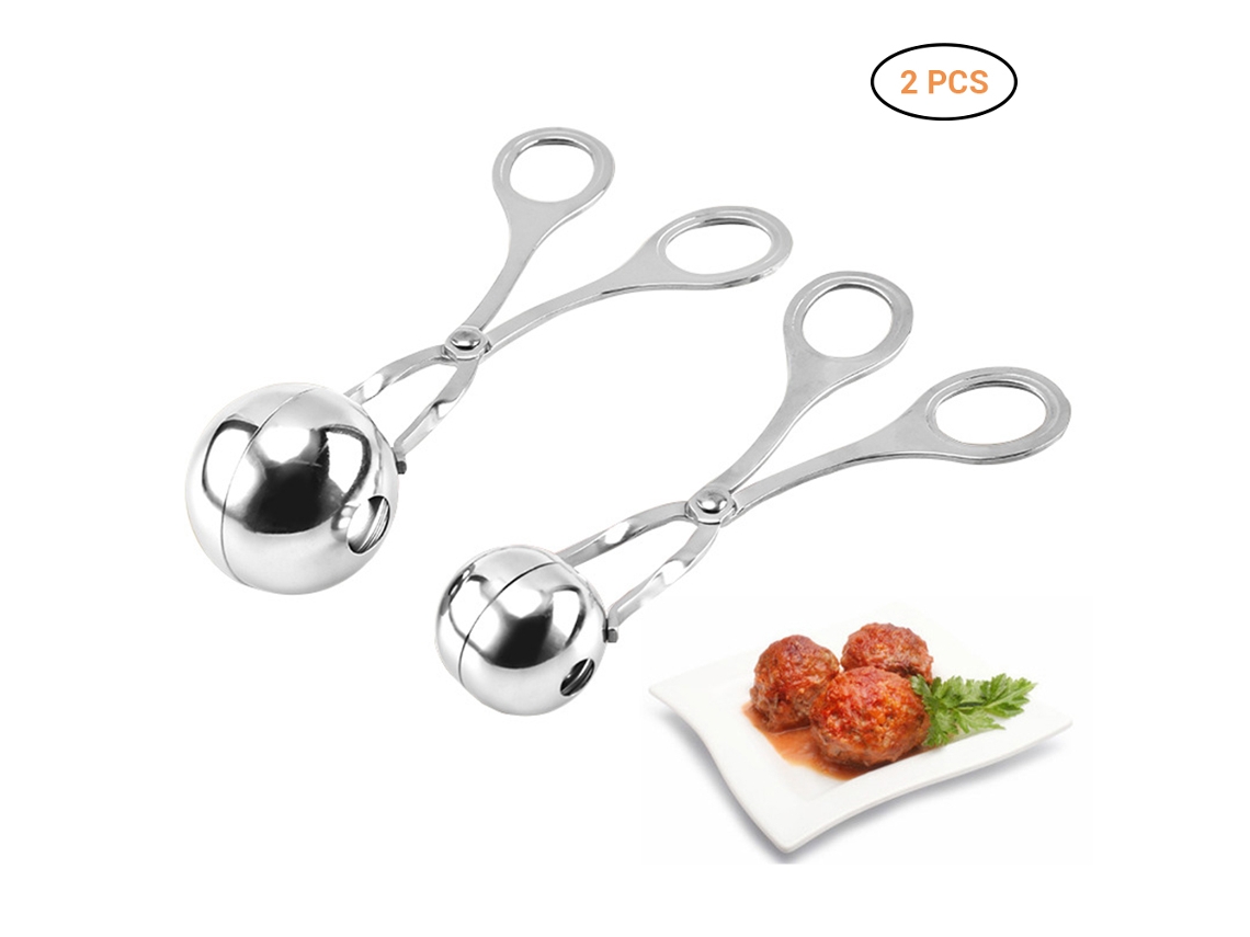 Pinzas De Acero Inoxidable De 2 Piezas Para Hacer Albóndigas, Cucharas Antiadherentes, Máquina Para Hacer Albóndigas
