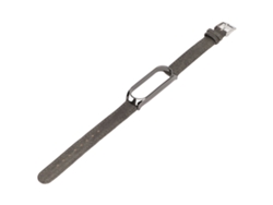 Correia De Relógio De Padrão Jeans Para Xiaomi Mi Band 6/5 Nfc Pulseira De Reemplazo Cinza Jeans Com Casco Preto