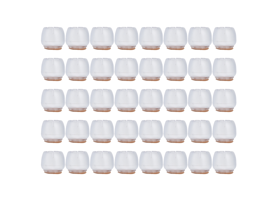 40 Protectores De Silicona Transparente Antideslizantes Para Patas De Sillas Y Mesas.