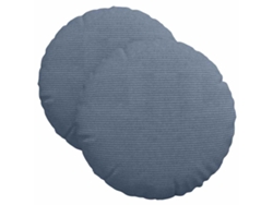 Cojines de asiento, 2 piezas, azul, Ø40 cm, tejido de pana HARLANV1