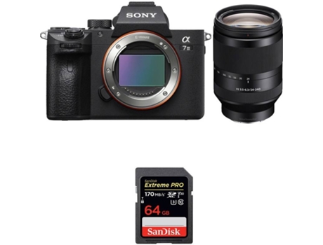 Kit Cámara Mirrorless, Objectivo y Tarjeta de Memória SONY ALPHA 7 III (24 MP - Sensor: Exmor R BSI - ISO: 100 a 51200)