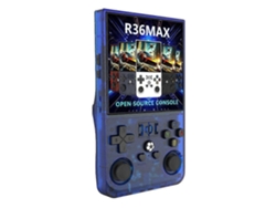 Consola portátil Nostalgia88 R36 Max de 64 GB y 4 pulgadas, estilo arcade retro, azul transparente