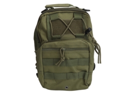 Mochila Bandolera De Lona Con Múltiples Compartimentos Para Ciclismo, Senderismo, Acampada Y Viajes - Verde Oliva