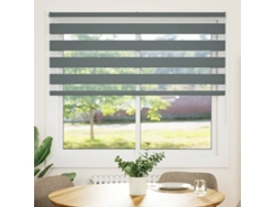 Maison Exclusive - Estor Cebra Gris Oscuro Tejido Ancho 155,9 Cm Poliéster