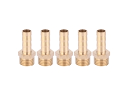 5 Piezas Conector De Rosca Macho G1/4 De Latón Con Espiga Para Gas Y Líquido 8mm