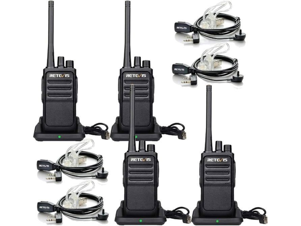 Walkie-talkie RT617 de largo alcance, PMR446 profesional, VOX, 16 canales CTCSS/DCS, con auriculares, ideal para senderismo y camping Retevis