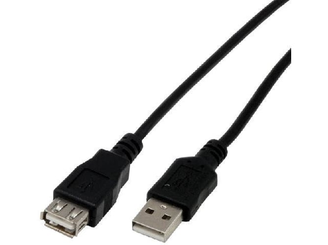 Cable USB MCL USB A/USB A 5 m Macho/Hembra Negro