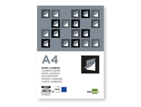 Liderpapel Papel Carbón con Color Intenso A4 - Azul, 100 Hojas