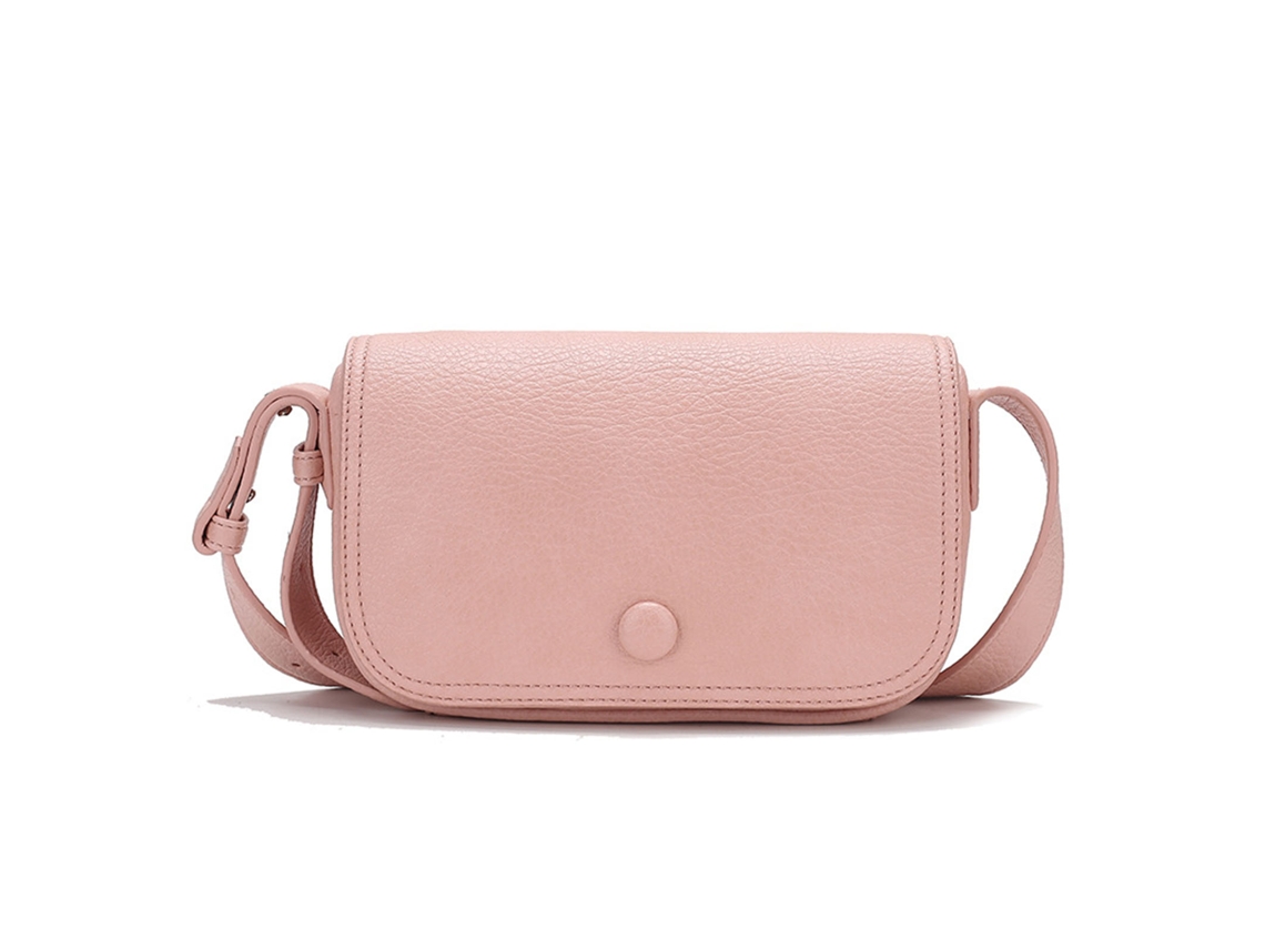 Bolso De Hombro De Mujer De Pu Con Solapa Tipo Chancla Y Múltiples Bolsillos, Rosa Casual, 22x14x9cm