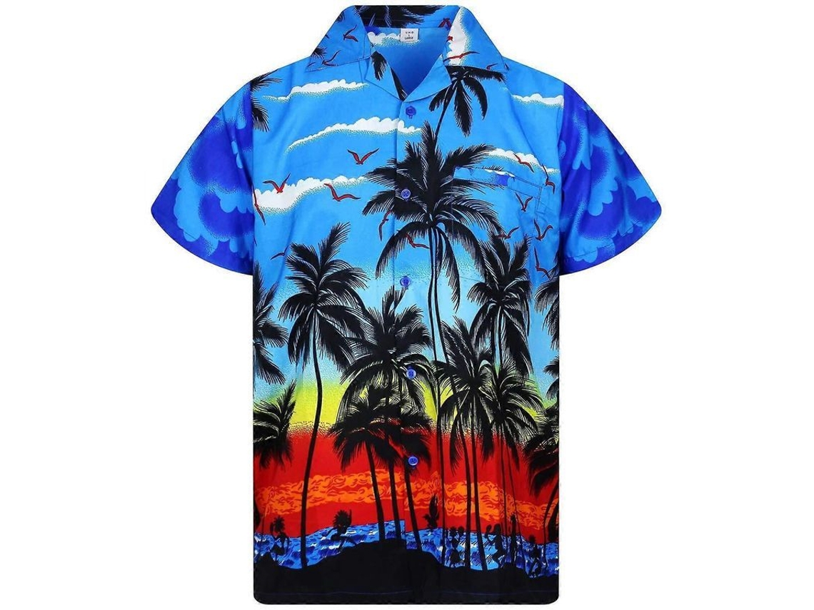 Nueva Camisa Hawaiana De Manga Corta Para Hombre, Diseño De Puesta De Sol, Sandou Coco