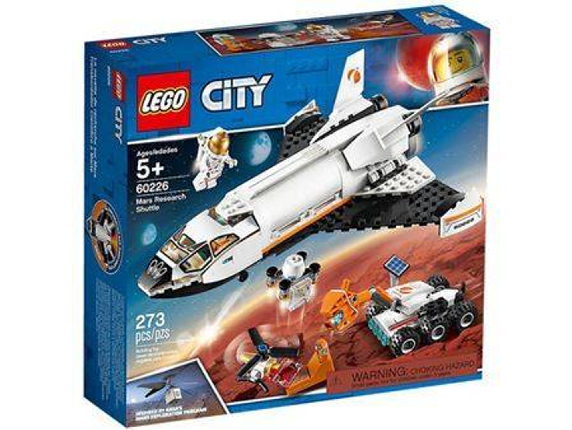LEGO City: Vaivém Espacial de Pesquisa em Marte - 60226 (Idade mínima: 5 - 273 Peças)