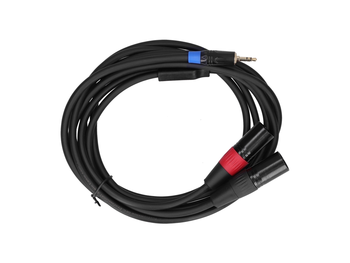 Cable Adaptador De Audio De 3 M Con Conector Estéreo Macho De 3,5 Mm A 2 Conectores Xlr Macho (plug And Play)