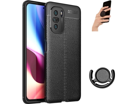 Carcasa y Soporte Multifunción Poco F3 Pro PHONESHIELD Rugged Leather Anti choque Negro