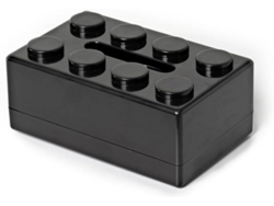 1 unidad - Dispensador de pañuelos con diseño de bloques de construcción - Caja de pared creativa - Multifuncional - Diseño creativo - (negro)