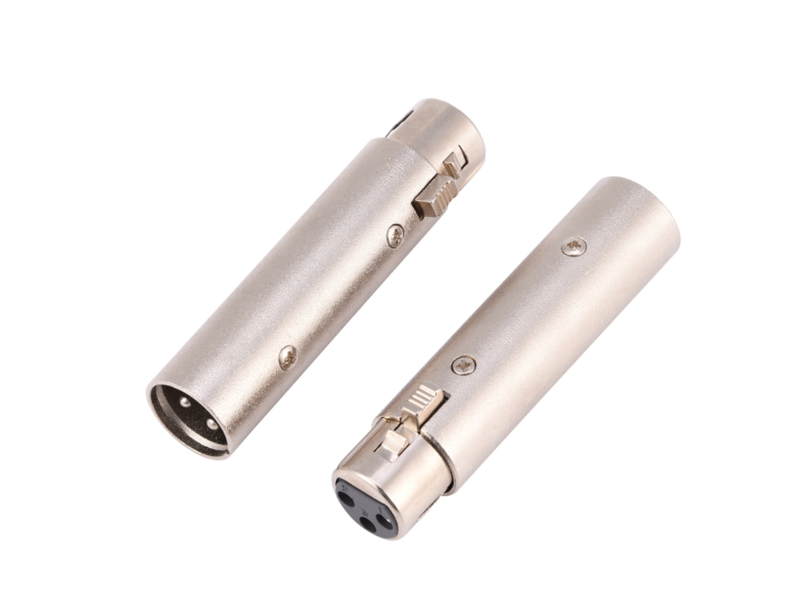 2 Adaptadores Xlr Macho A Hembra De 3 Pines Para Cableado De Audio De Micrófono