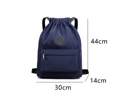 Mochila con cordón, bolsa de gimnasio, mochila con cordón, bolsas (azul marino)