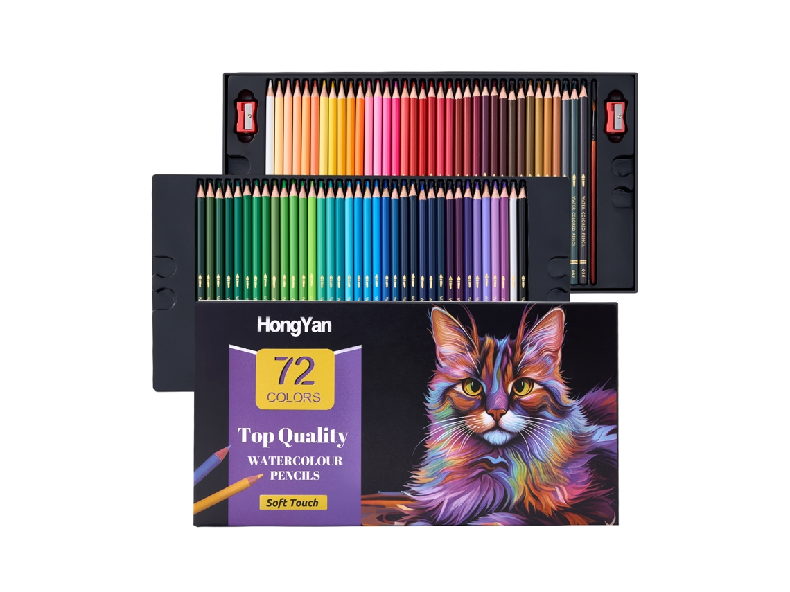 Set De 72 Lápices De Colores Acuarelables Profesionales – Para Pintar, Dibujar Y Colorear – Apto Para Adultos Y Niños