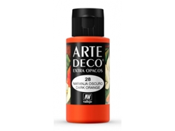 Pintura Acrilica Arte Deco Vallejo 60 Ml (Naranja Oscuro 28)