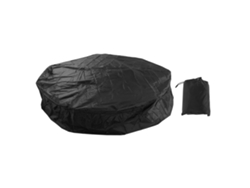 Cubierta Redonda Para Jacuzzi Exterior De 210x30 Cm, Impermeable, De Poliéster Negro.