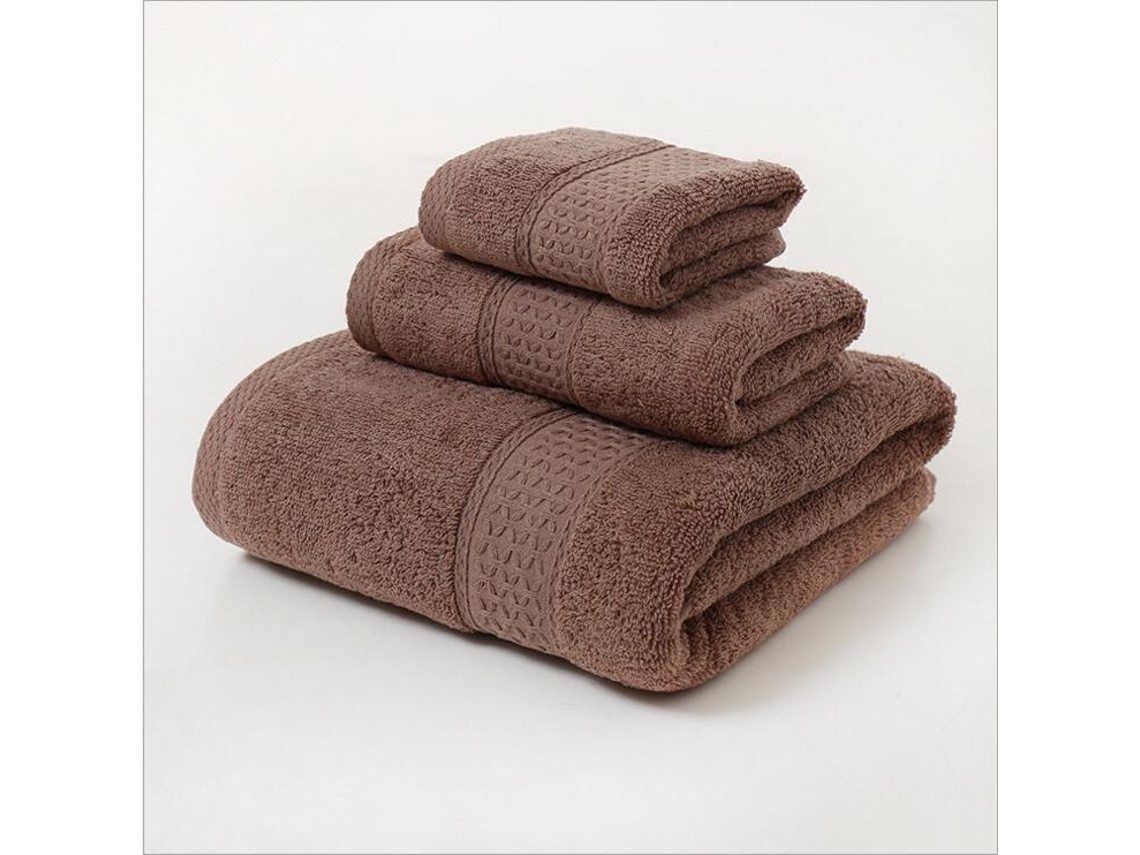 Toalla de Baño Kofihety Liso Ideal Marrón (26x17x5cm)