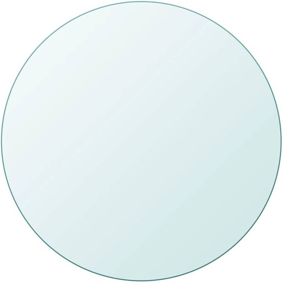 Tablero de Mesa VIDAXL Redondo Transparente (Cristal - 70 cm)