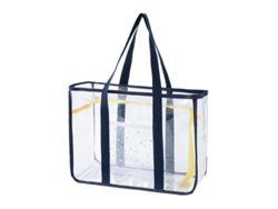 Bolsa De Playa Femenina Para Actividades Al Aire Libre Pvc Transparente Para Viaje Almacenamiento Práctico Natación Negro Yizhood