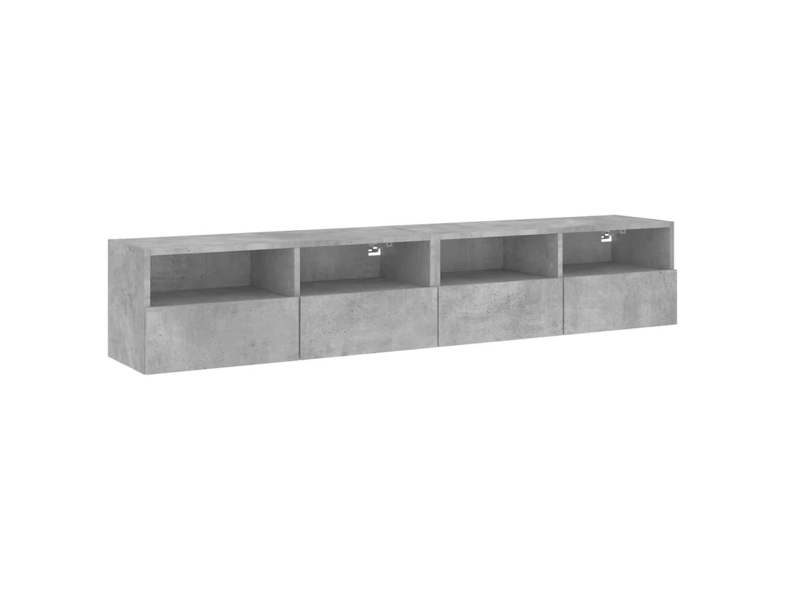 Maison Exclusive - Muebles De Pared Para Tv 2 Uds Madera Gris Hormigón 80x30x30 Cm
