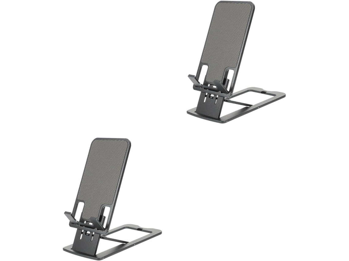 Soporte Para Teléfono De Aluminio Plegable Y Ajustable De 2 Piezas Para Oficina.